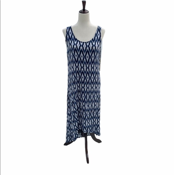 Sunday Dresses & Skirts - Sapphire Blue & White Sleeveless Summer Dress